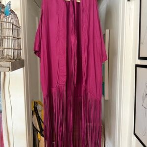 FARM Rio Magenta Fringe Dress